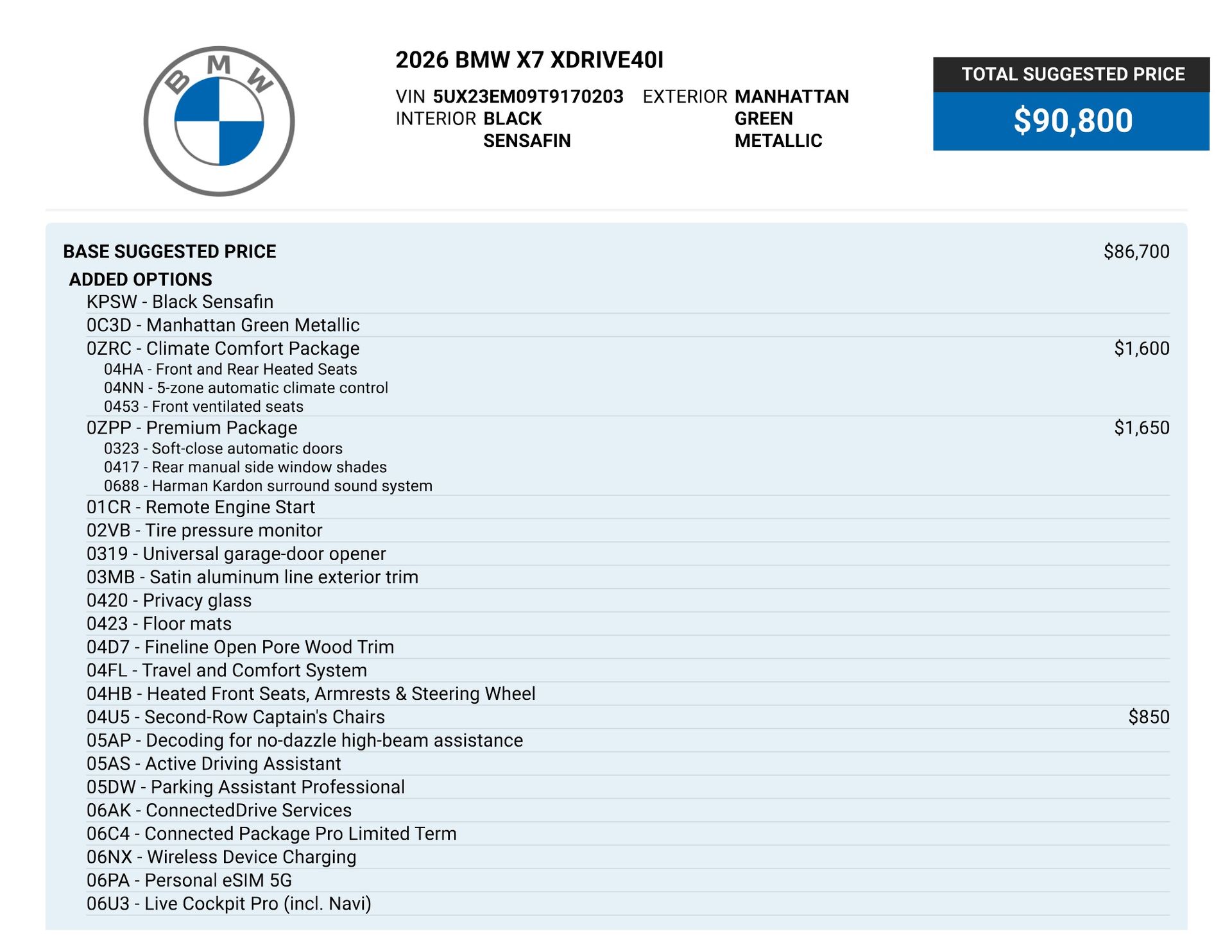 2026 BMW X7 xDrive40i for sale | TxTCharlie