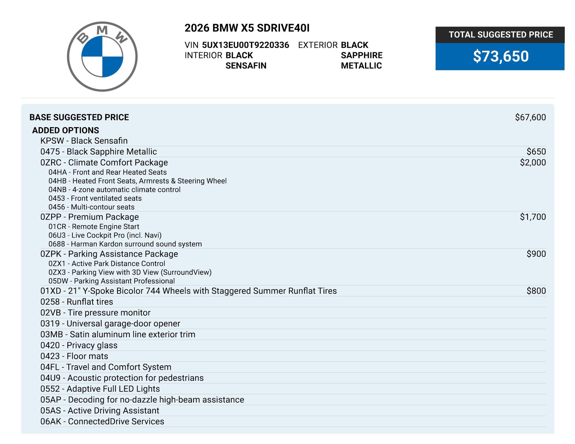2026 BMW X5 sDrive40i for sale | TxTCharlie