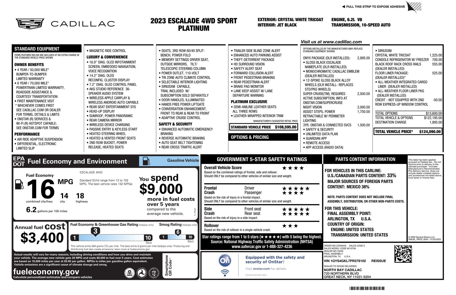 2023 Cadillac Escalade Sport Platinum for sale | TxTCharlie