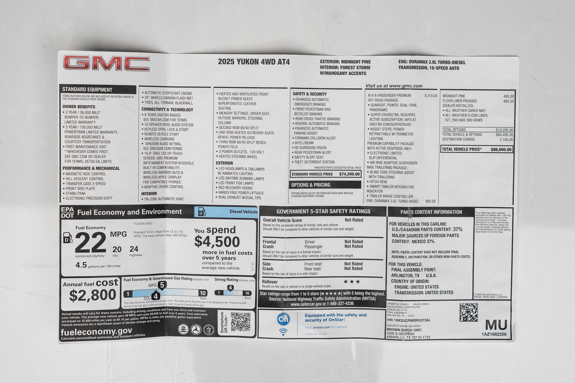 2025 GMC Yukon AT4 for sale | TxTCharlie
