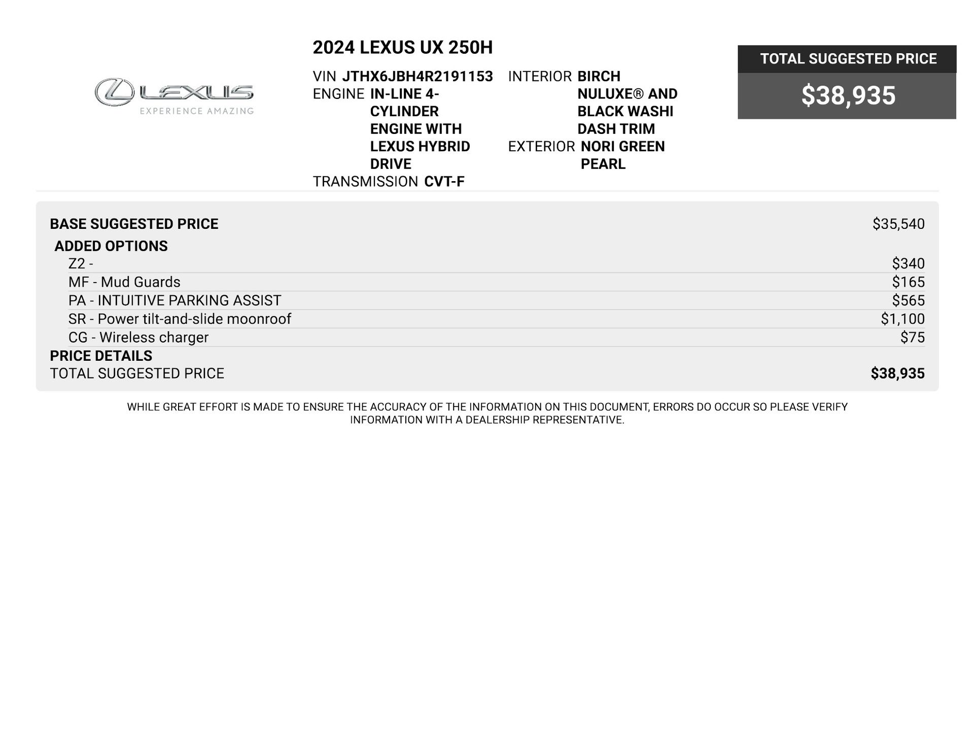 2024 Lexus UX 250h Base for sale | TxTCharlie