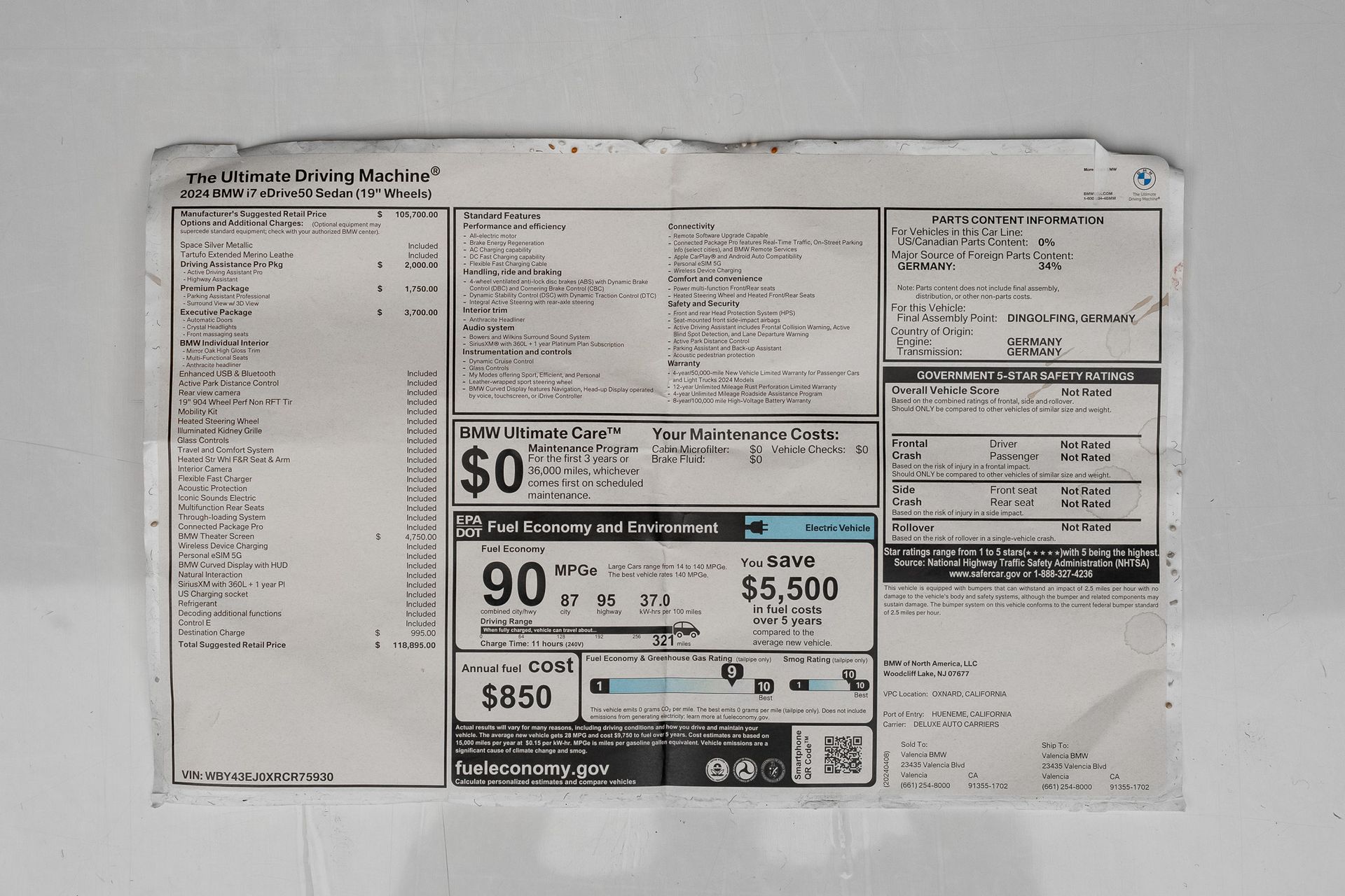 2024 BMW i7 eDrive50 for sale | TxTCharlie