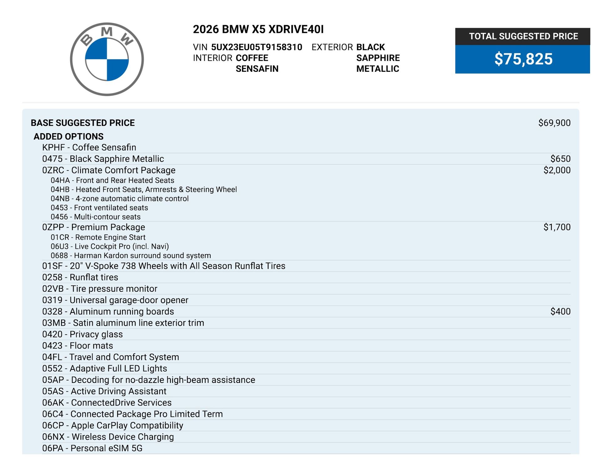 2026 BMW X5 xDrive40i for sale | TxTCharlie