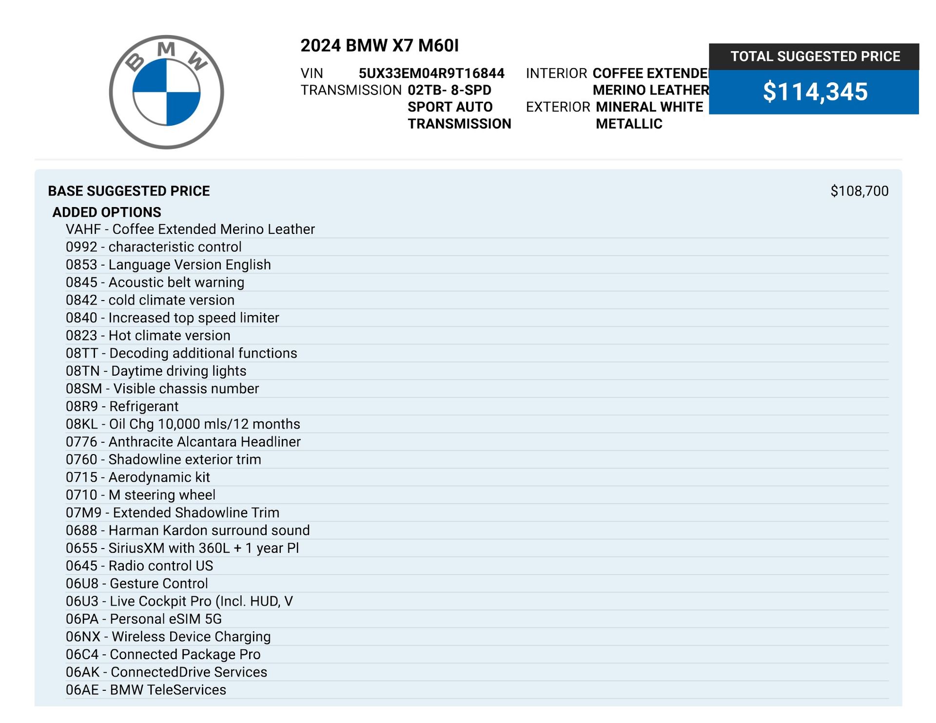 2024 BMW X7 M60i for sale | TxTCharlie