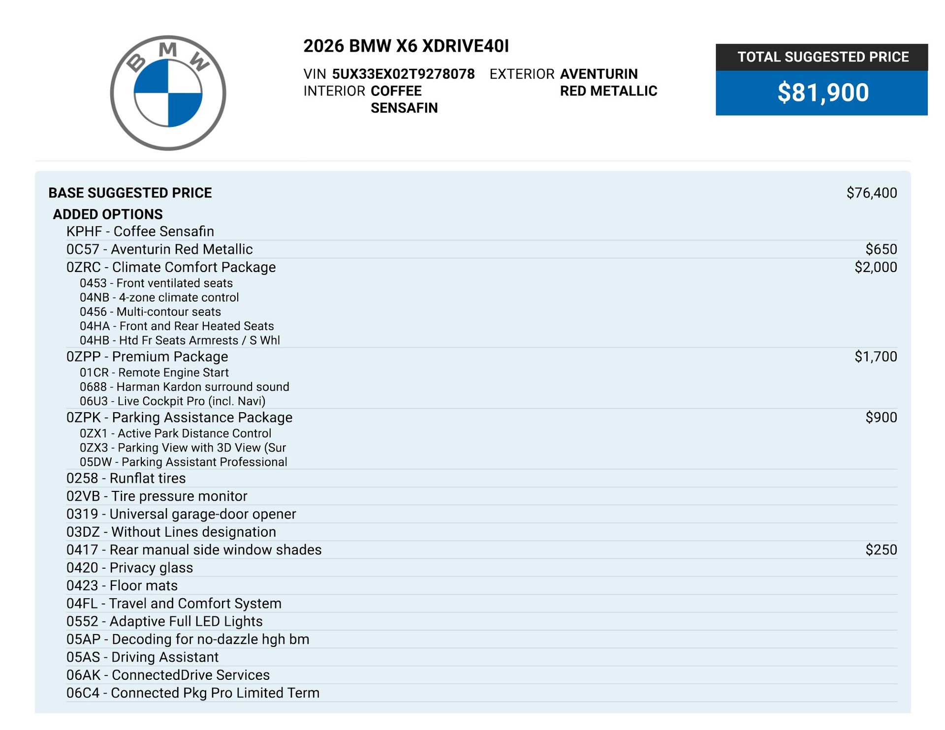 2026 BMW X6 xDrive40i for sale | TxTCharlie
