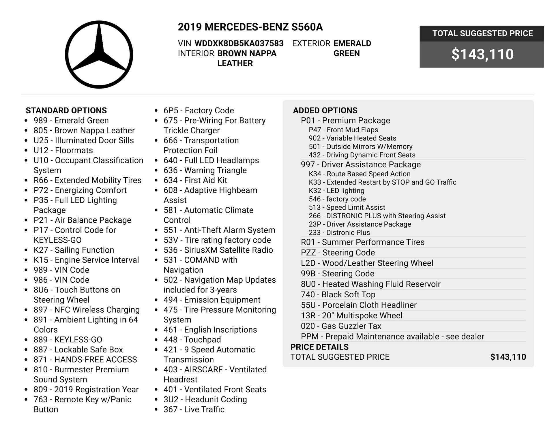 2019 Mercedes-Benz S-Class S 560 for sale | TxTCharlie