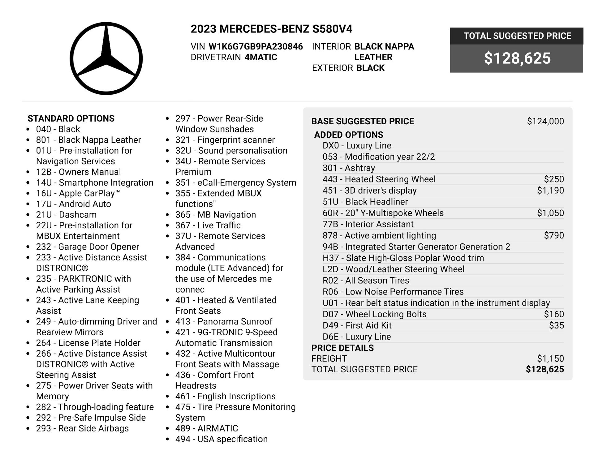2023 Mercedes-Benz S-Class S 580 for sale | TxTCharlie