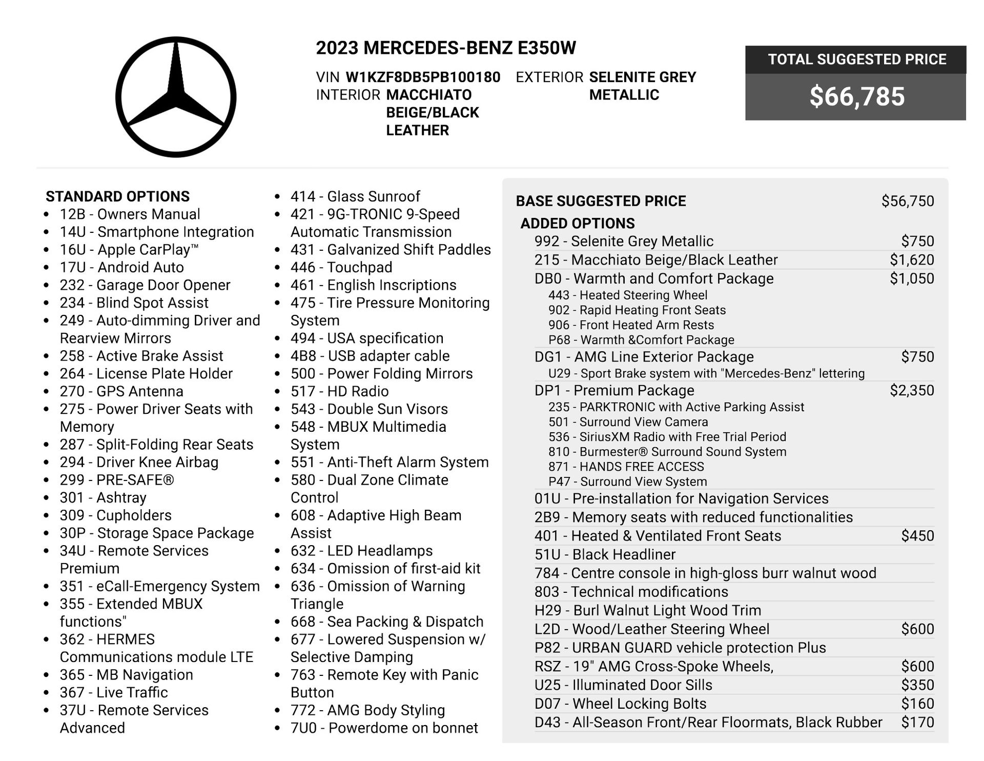 2023 Mercedes-Benz E-Class E 350