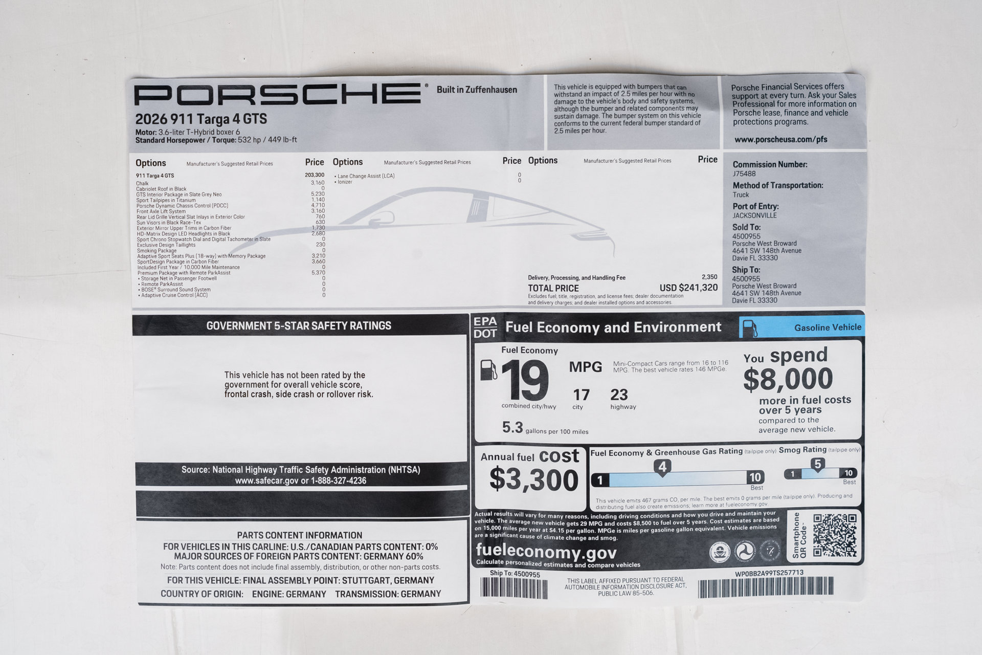 2026 Porsche 911 Targa 4 GTS