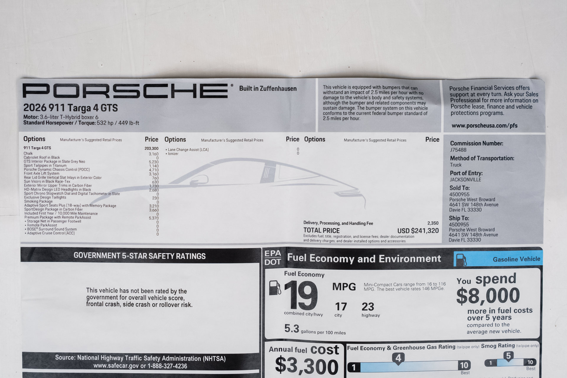 2026 Porsche 911 Targa 4 GTS