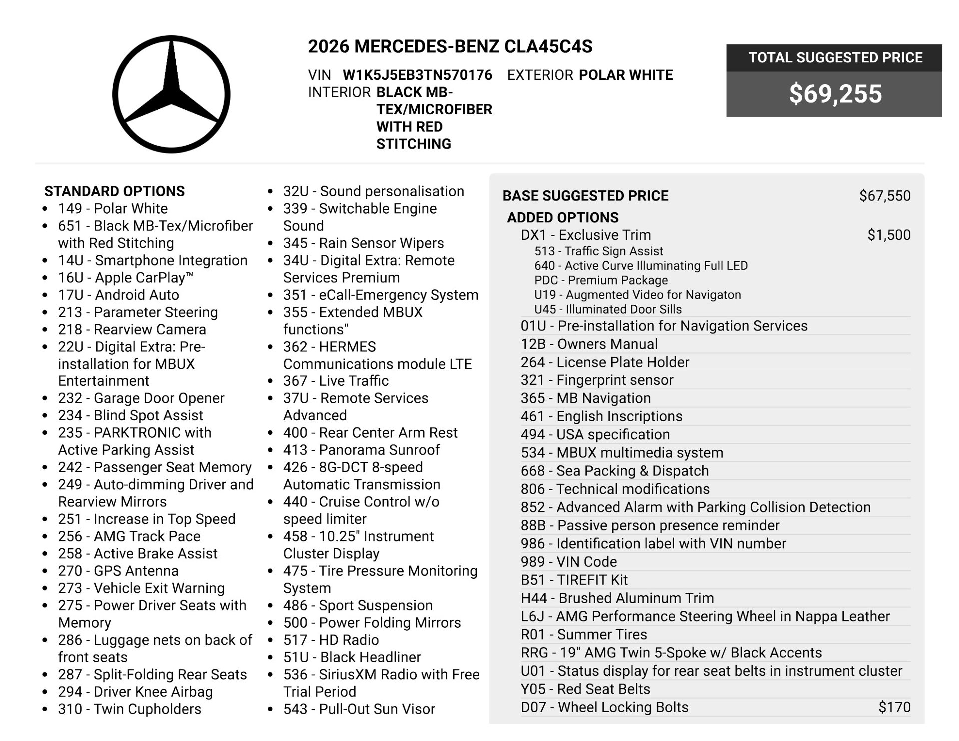 2026 Mercedes-Benz CLA CLA 45 AMG®